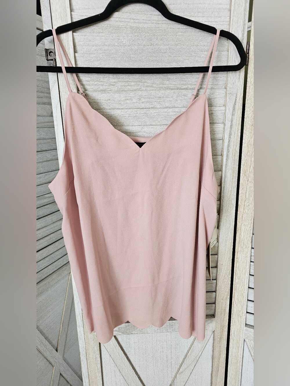 NWT Halogen Scallop Pink Adobe Camisole
